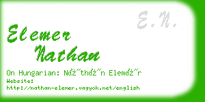 elemer nathan business card